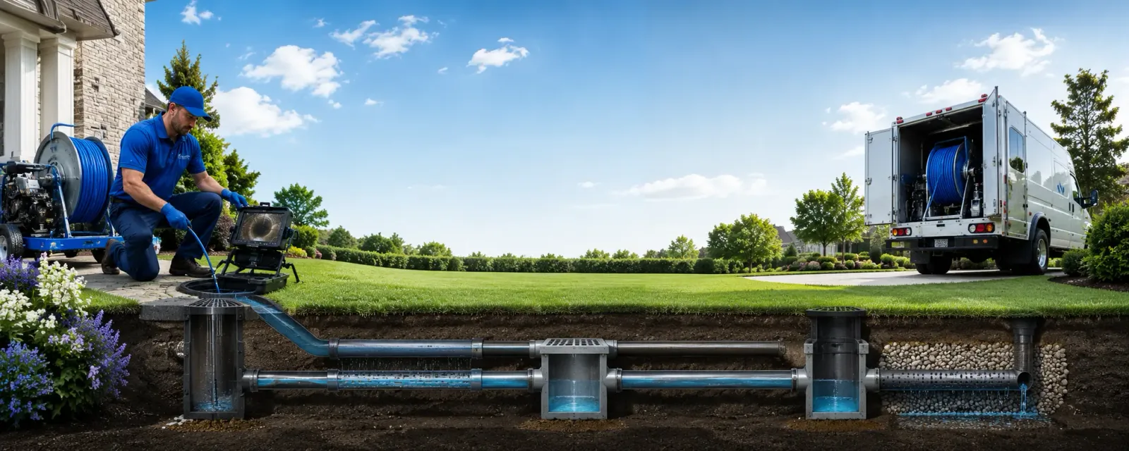 Outdoor drain cleaning information for Fredericksburg, OH